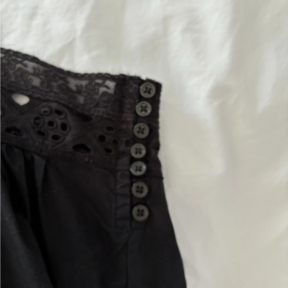 J. Crew black Eyelet trim Tank Cotton Poplin flouncy maxi Athena dress size XL - Picture 5 of 8